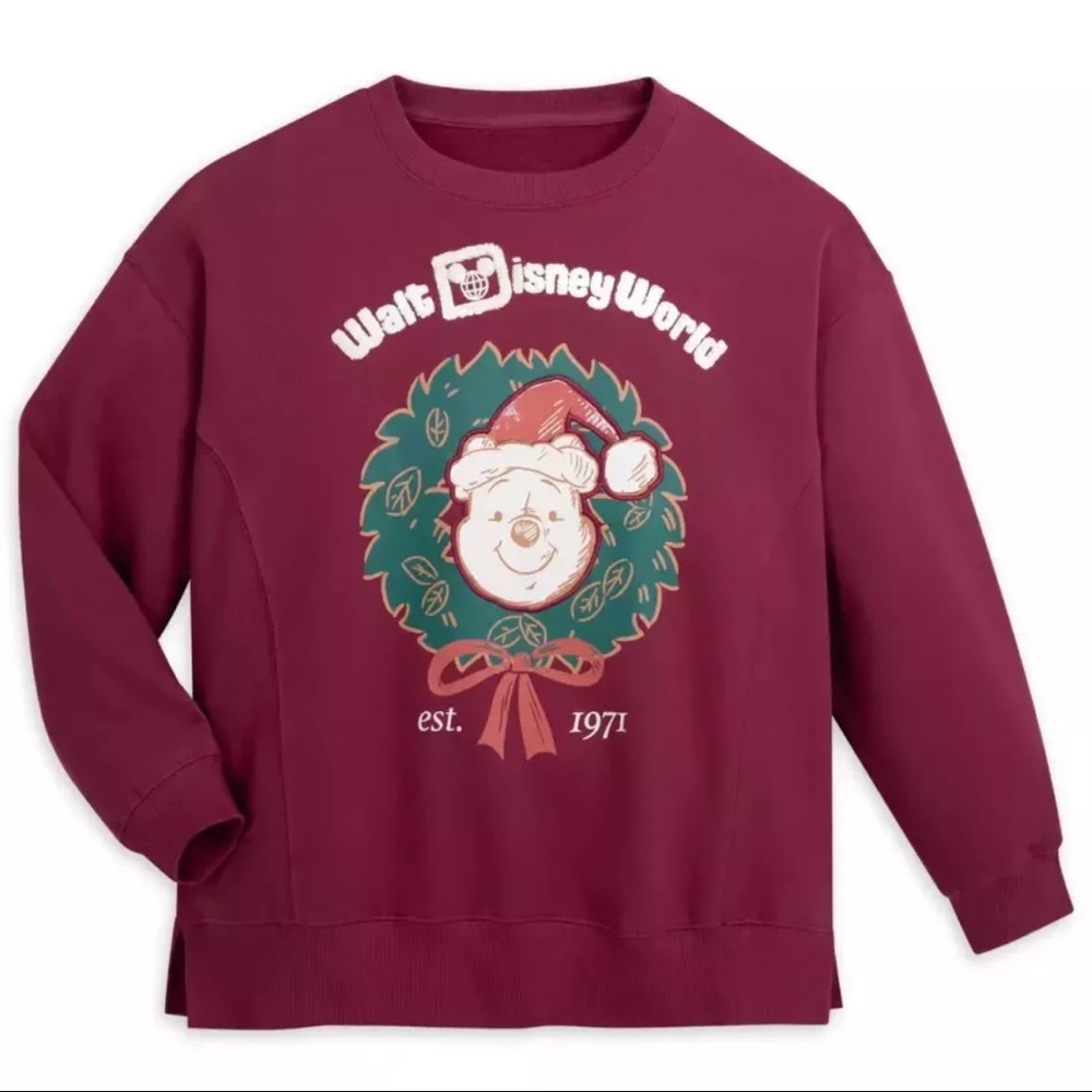 Winnie the Pooh Holiday Pullover Sweatshirt - WDW Women size 3x (28/30) NEW
